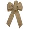 Northlight 14" x 9" Burlap and Gold Glittered Polka Dots 6 Loop Christmas Bow Decoration